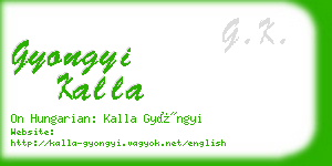 gyongyi kalla business card